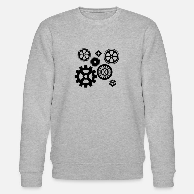 Zahnräder - Stanley/Stella Unisex Bio-Sweatshirt CHANGER  - Grau meliert