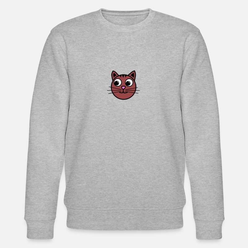 Braune Katze - Stanley/Stella Unisex Bio-Sweatshirt CHANGER  - Grau meliert