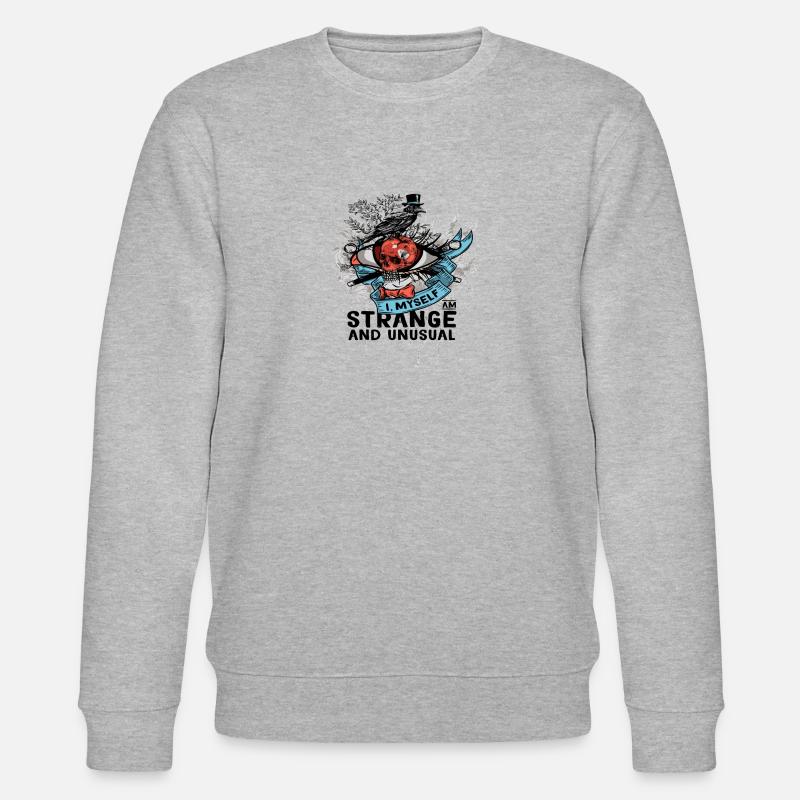 Strange Skull - Stanley/Stella Unisex Bio-Sweatshirt CHANGER  - Grau meliert
