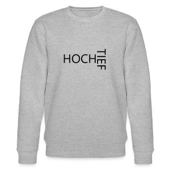 HOCH TIEF - Stanley/Stella Unisex Bio-Sweatshirt CHANGER  - Grau meliert - Vorne - Nik (191cm) & Marisol (170cm)