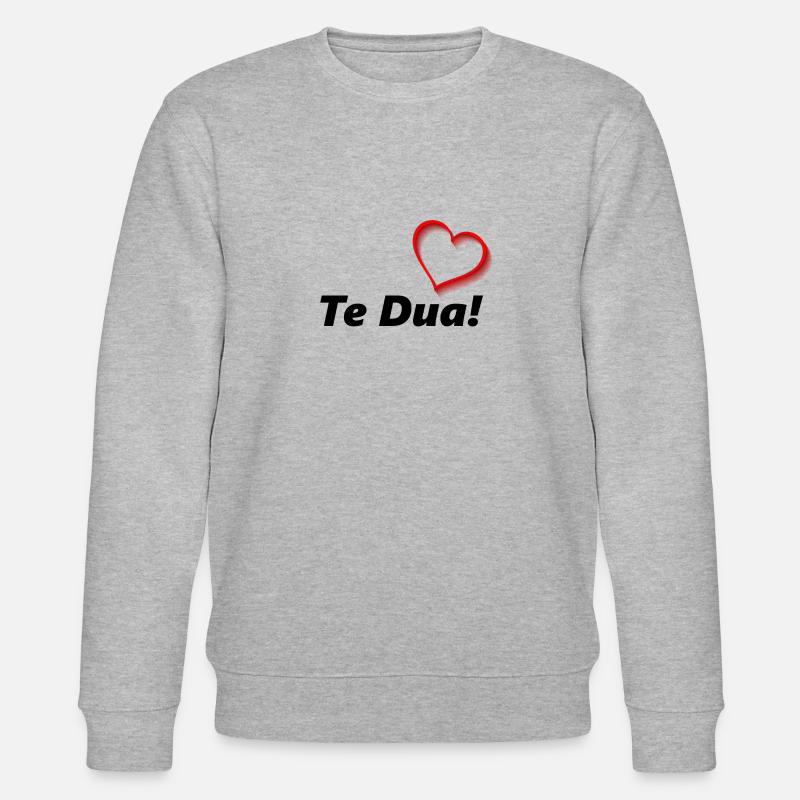 Te Dua <3 Je t'aime - Sweat bio CHANGER Stanley/Stella Unisexe - gris chiné