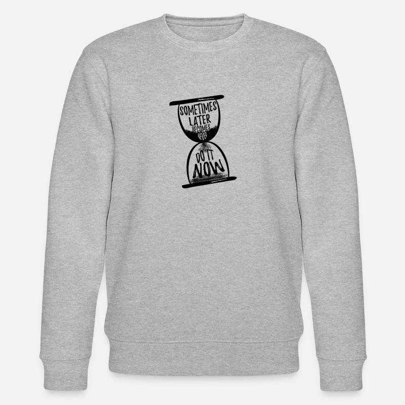 Manchmal wird später nie N - Stanley/Stella Unisex Bio-Sweatshirt CHANGER  - Grau meliert