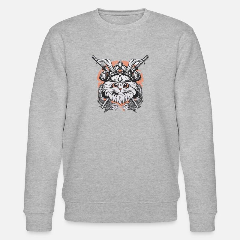 Kampfkatze Koi - Stanley/Stella Unisex Bio-Sweatshirt CHANGER  - Grau meliert