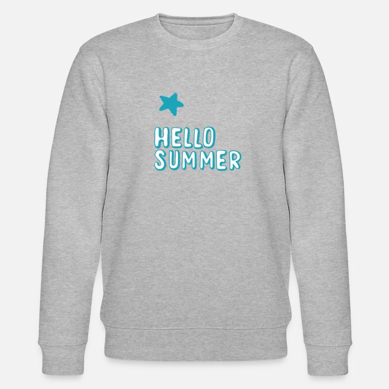 Hello Summer - Stanley/Stella Unisex Bio-Sweatshirt CHANGER  - Grau meliert