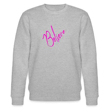 Glaube - Stanley/Stella Unisex Bio-Sweatshirt CHANGER  - Grau meliert - Vorne - Nik (191cm) & Marisol (170cm)