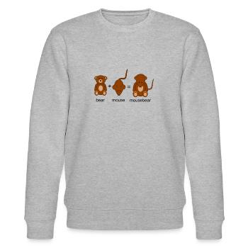 Mausebär - Stanley/Stella Unisex Bio-Sweatshirt CHANGER  - Grau meliert - Vorne - Nik (191cm) & Marisol (170cm)