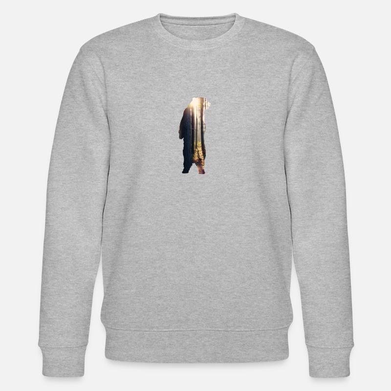 Bär Wald Baer Sonne - Stanley/Stella Unisex Bio-Sweatshirt CHANGER  - Grau meliert