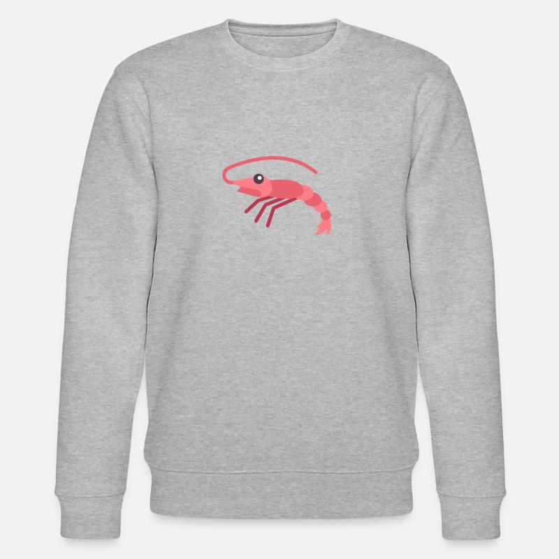 rosa rote Garnele - Stanley/Stella Unisex Bio-Sweatshirt CHANGER  - Grau meliert