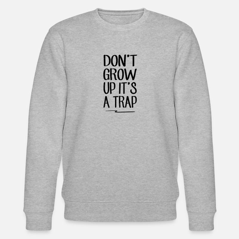 sarkastisch - Stanley/Stella Unisex Bio-Sweatshirt CHANGER  - Grau meliert