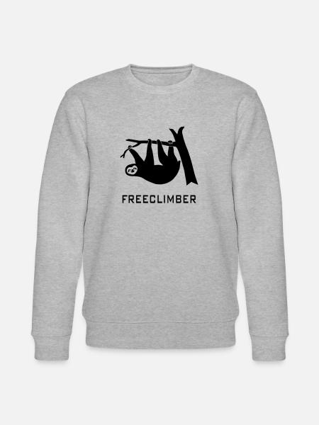 freeclimber climbing freeclimbing boulder rock - Stanley/Stella CHANGER Unisex Organic Sweatshirt - heather grey