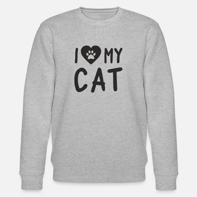 I Love My Cat - Sweat bio CHANGER Stanley/Stella Unisexe - gris chiné