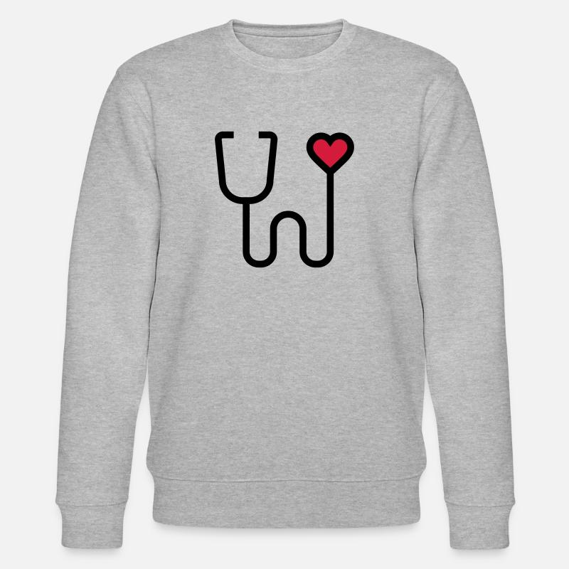 Stéthoscope dispositif d'écoute - Sweat bio CHANGER Stanley/Stella Unisexe - gris chiné