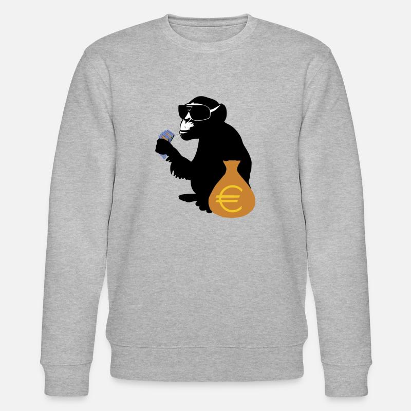 euro monkey - Stanley/Stella Unisex Bio-Sweatshirt CHANGER  - Grau meliert
