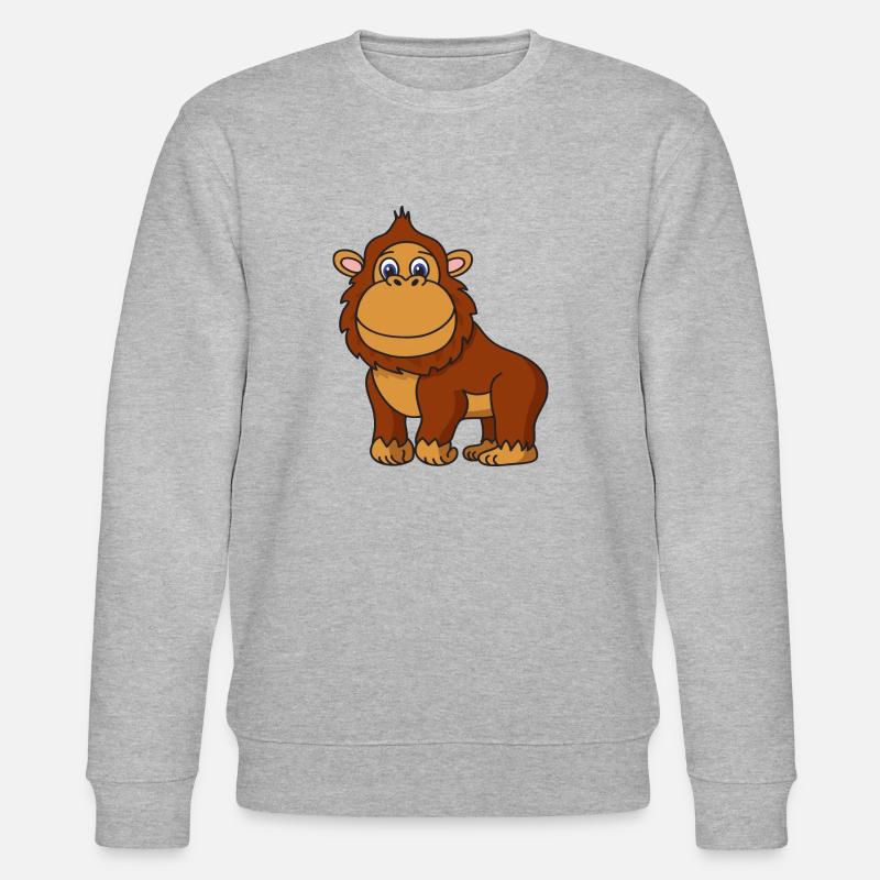 Gorilla - Stanley/Stella Unisex Bio-Sweatshirt CHANGER  - Grau meliert