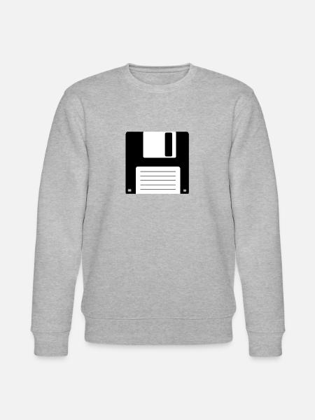 Floppy Diskette Old School Retro Computer Design - Stanley/Stella Unisex Bio-Sweatshirt CHANGER  - Grau meliert