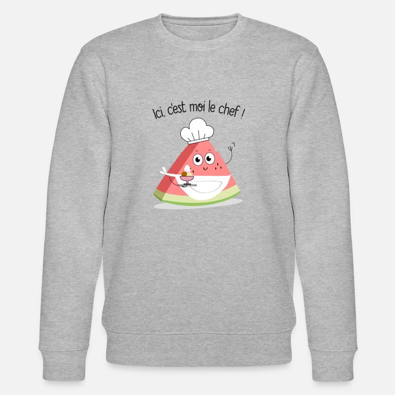 Wassermelone des Küchenchefs - Stanley/Stella Unisex Bio-Sweatshirt CHANGER  - Grau meliert