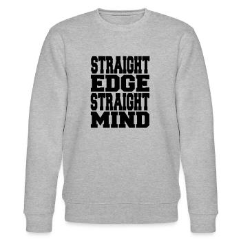Straight Edge Straight Mind - Stanley/Stella Unisex Bio-Sweatshirt CHANGER  - Grau meliert - Vorne - Nik (191cm) & Marisol (170cm)