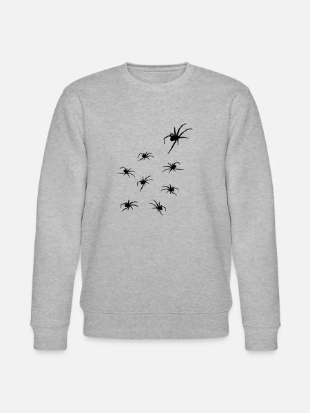 Spiders, Spider Horror - Stanley/Stella CHANGER Unisex Organic Sweatshirt - heather grey