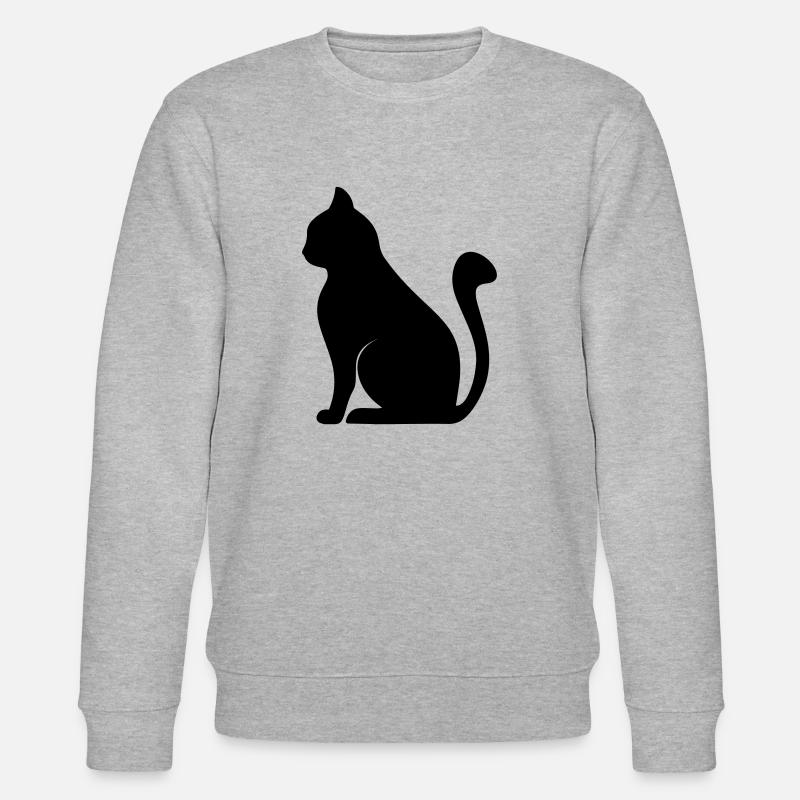 silhouette de chat - Sweat bio CHANGER Stanley/Stella Unisexe - gris chiné