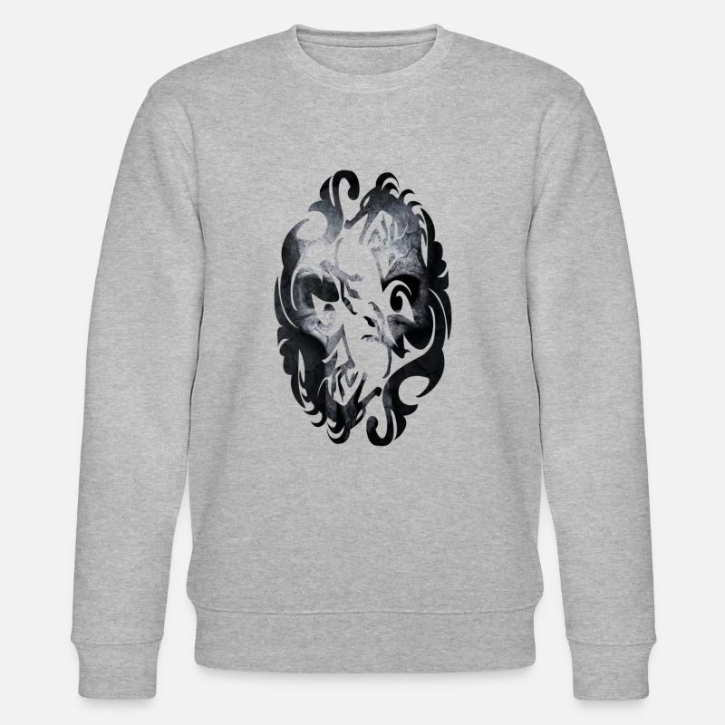 Dragons and Skull - Stanley/Stella Unisex Bio-Sweatshirt CHANGER  - Grau meliert