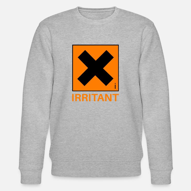 Ärgerliche Warnung - Stanley/Stella Unisex Bio-Sweatshirt CHANGER  - Grau meliert