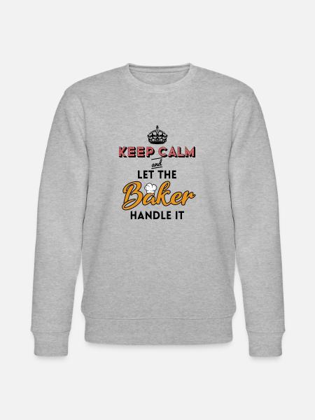 baker bakery baker's sayings kneader - Stanley/Stella CHANGER Unisex Organic Sweatshirt - heather grey