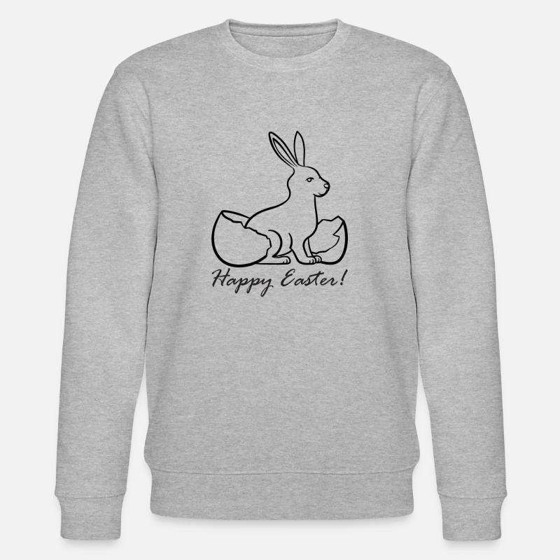 HAPPY EASTER two - Stanley/Stella Unisex Bio-Sweatshirt CHANGER  - Grau meliert