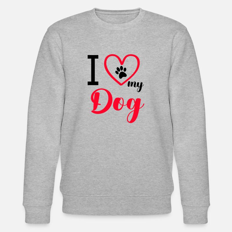 J’aime mon chien - Sweat bio CHANGER Stanley/Stella Unisexe - gris chiné