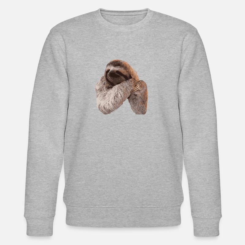 Faultier / Sloth - Stanley/Stella Unisex Bio-Sweatshirt CHANGER  - Grau meliert