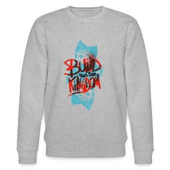 Build Your Own Kingdom ! Only One Place - Stanley/Stella CHANGER Unisex Organic Sweatshirt - heather grey - Front - Nik (191cm) & Marisol (170cm)
