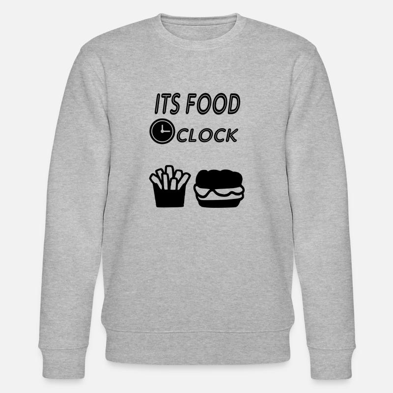 sein Essen um Uhr - Stanley/Stella Unisex Bio-Sweatshirt CHANGER  - Grau meliert