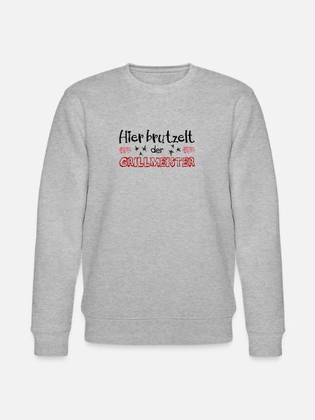 Hier brutzelt der Grillmeister - Stanley/Stella Unisex Bio-Sweatshirt CHANGER  - Grau meliert