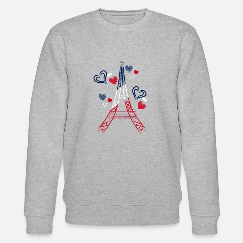 Tour Eiffel - Sweat bio CHANGER Stanley/Stella Unisexe - gris chiné