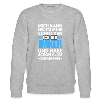 Non-shockable beekeeper - Stanley/Stella CHANGER Unisex Organic Sweatshirt - heather grey - Front - Nik (191cm) & Marisol (170cm)