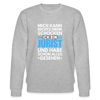 Nicht schockbarer Jurist - Stanley/Stella Unisex Bio-Sweatshirt CHANGER  - Grau meliert - Vorne - Nik (191cm) & Marisol (170cm)