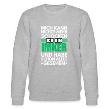 Non-shockable beekeeper - Stanley/Stella CHANGER Unisex Organic Sweatshirt - heather grey - Front - Nik (191cm) & Marisol (170cm)