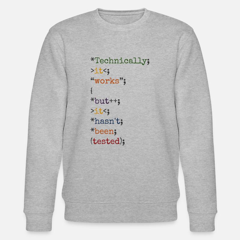 Software Ingenieur Informatiker Programmierer - Stanley/Stella Unisex Bio-Sweatshirt CHANGER  - Grau meliert
