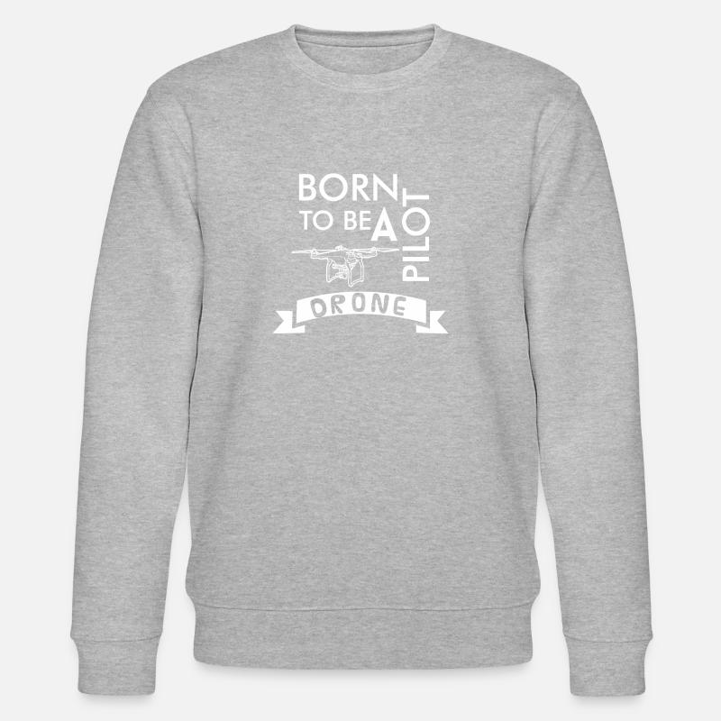 Drohne - Stanley/Stella Unisex Bio-Sweatshirt CHANGER  - Grau meliert
