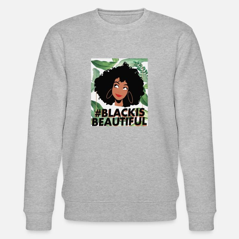 Black is beautiful - Stanley/Stella CHANGER Unisex Organic Sweatshirt - heather grey