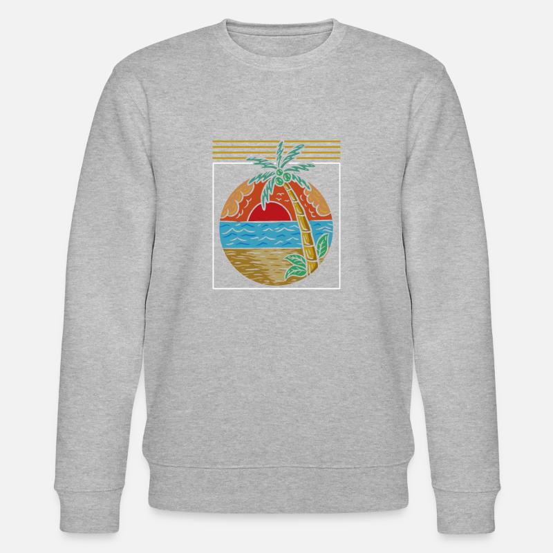 Palmen - Stanley/Stella Unisex Bio-Sweatshirt CHANGER  - Grau meliert