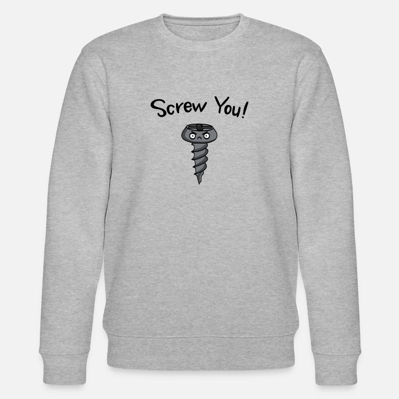 Screw You! Wizige Geschenkidee - Stanley/Stella Unisex Bio-Sweatshirt CHANGER  - Grau meliert