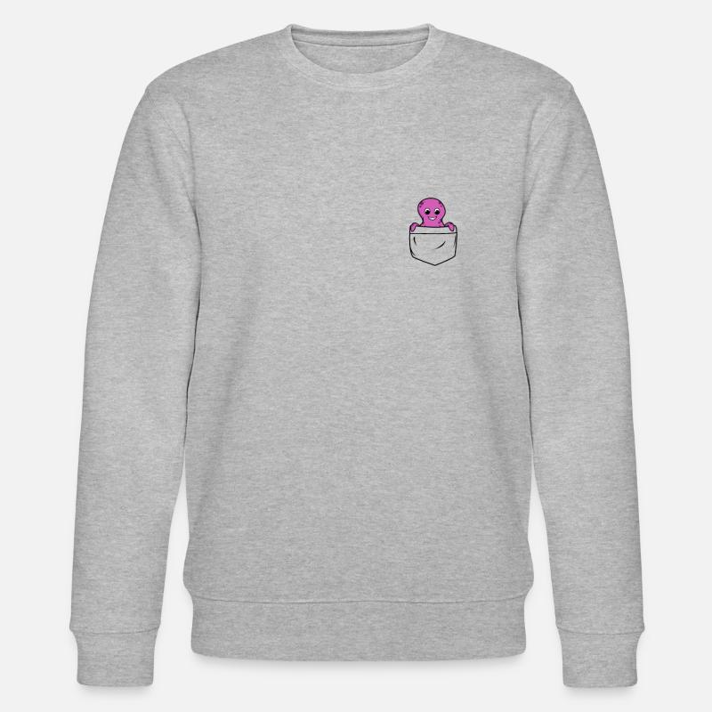 Pieuvre dans la poche - Sweat bio CHANGER Stanley/Stella Unisexe - gris chiné