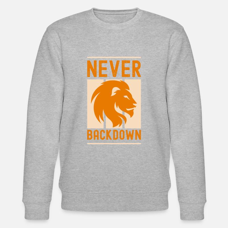 never backdown - Sweat bio CHANGER Stanley/Stella Unisexe - gris chiné