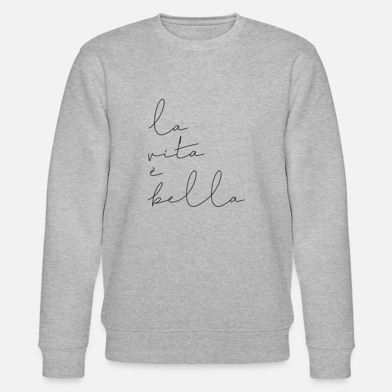 La vita è bella - Stanley/Stella CHANGER Unisex Organic Sweatshirt - heather grey