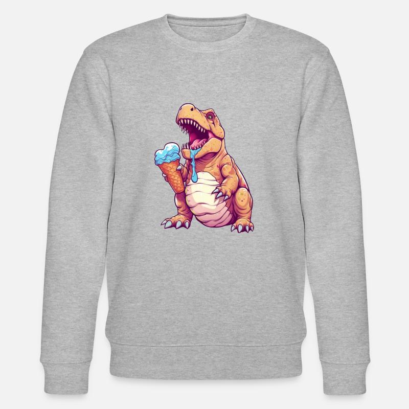 Crème glacée Dino - Sweat bio CHANGER Stanley/Stella Unisexe - gris chiné