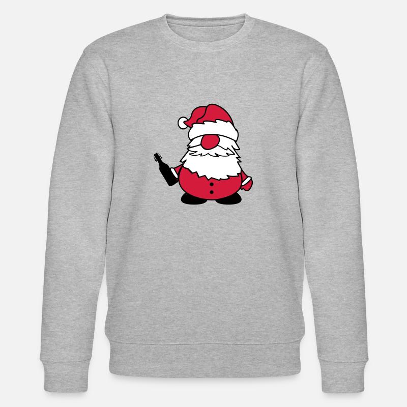 weihnachtsmann mit bier - Stanley/Stella Unisex Bio-Sweatshirt CHANGER  - Grau meliert