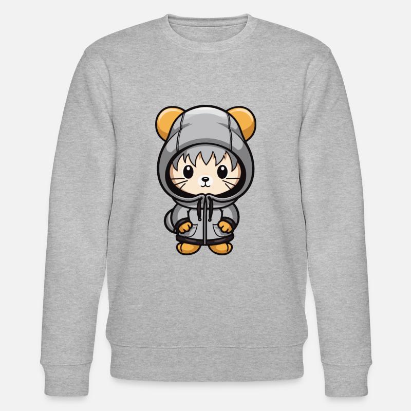 Mouse Winter Comic - Stanley/Stella CHANGER Unisex Organic Sweatshirt - heather grey