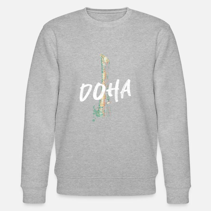 Sheikh Khalifa Stadion, Doha - Stanley/Stella Unisex Bio-Sweatshirt CHANGER  - Grau meliert