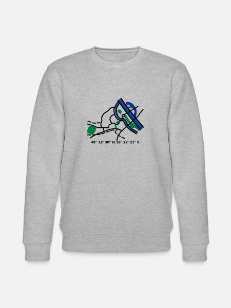 Vienna Vienna city map - Stanley/Stella CHANGER Unisex Organic Sweatshirt - heather grey