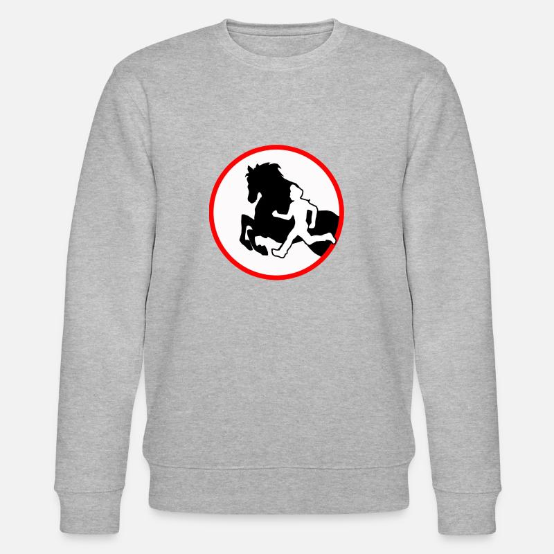 Horse Agility logo - Stanley/Stella CHANGER Unisex Organic Sweatshirt - heather grey